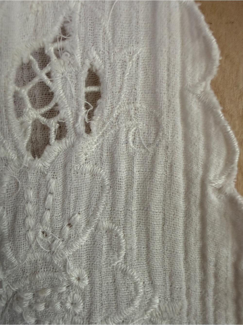 Zara Embroidered Openwork Gauze Tie-Front Vest Top: M - Picture 8 of 11